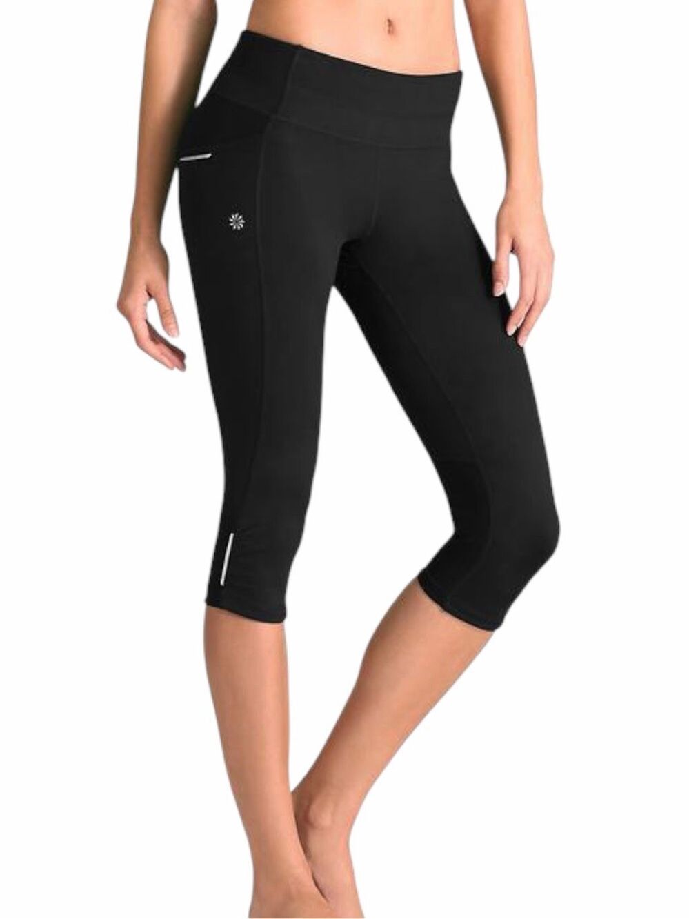 ATHLETA Be Free Knicker Capri Legging Black Medium Style# 964251